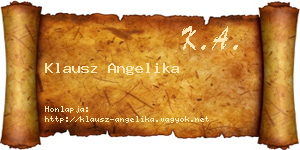Klausz Angelika névjegykártya